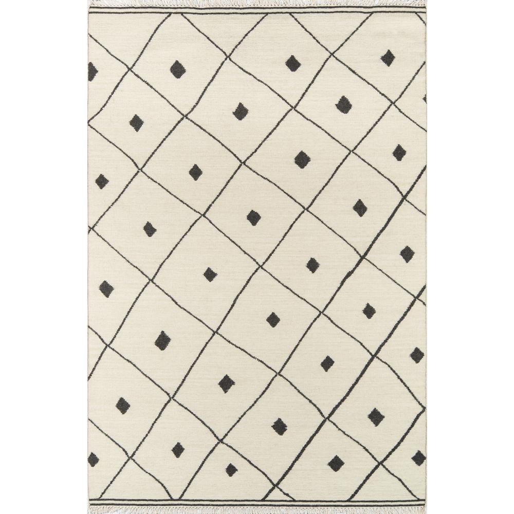 Contemporary Rectangle Area Rug, Ivory, 5' X 7'6". Picture 1