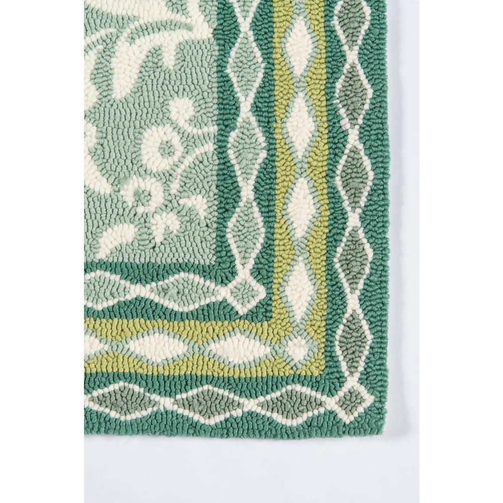Transitional Rectangle Area Rug, Green, 5' X 8'. Picture 3