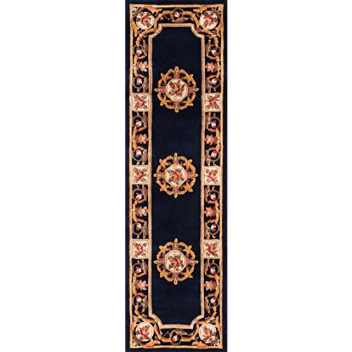 Transitional Runner Area Rug, Blue, 2'3" X 8' Runner. Picture 1