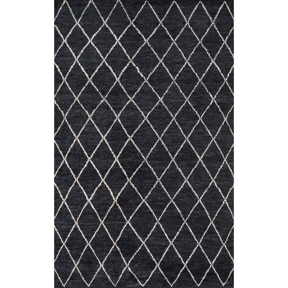 Transitional Rectangle Area Rug, Charcoal, 8' X 11'. Picture 1