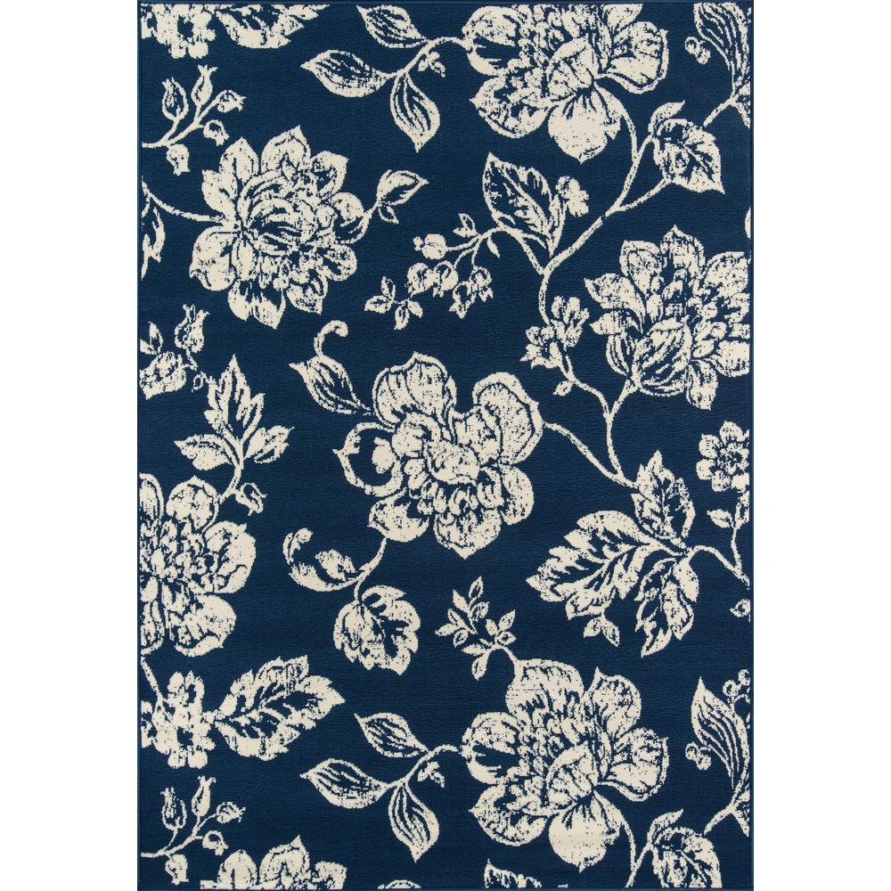 Casual Rectangle Area Rug, Navy, 5'3" X 7'6". Picture 1