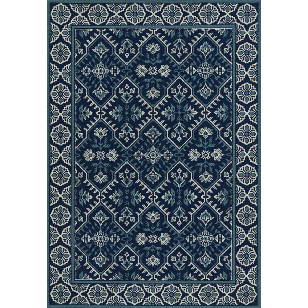 Transitional Rectangle Area Rug, Navy, 5'3" X 7'6". Picture 1