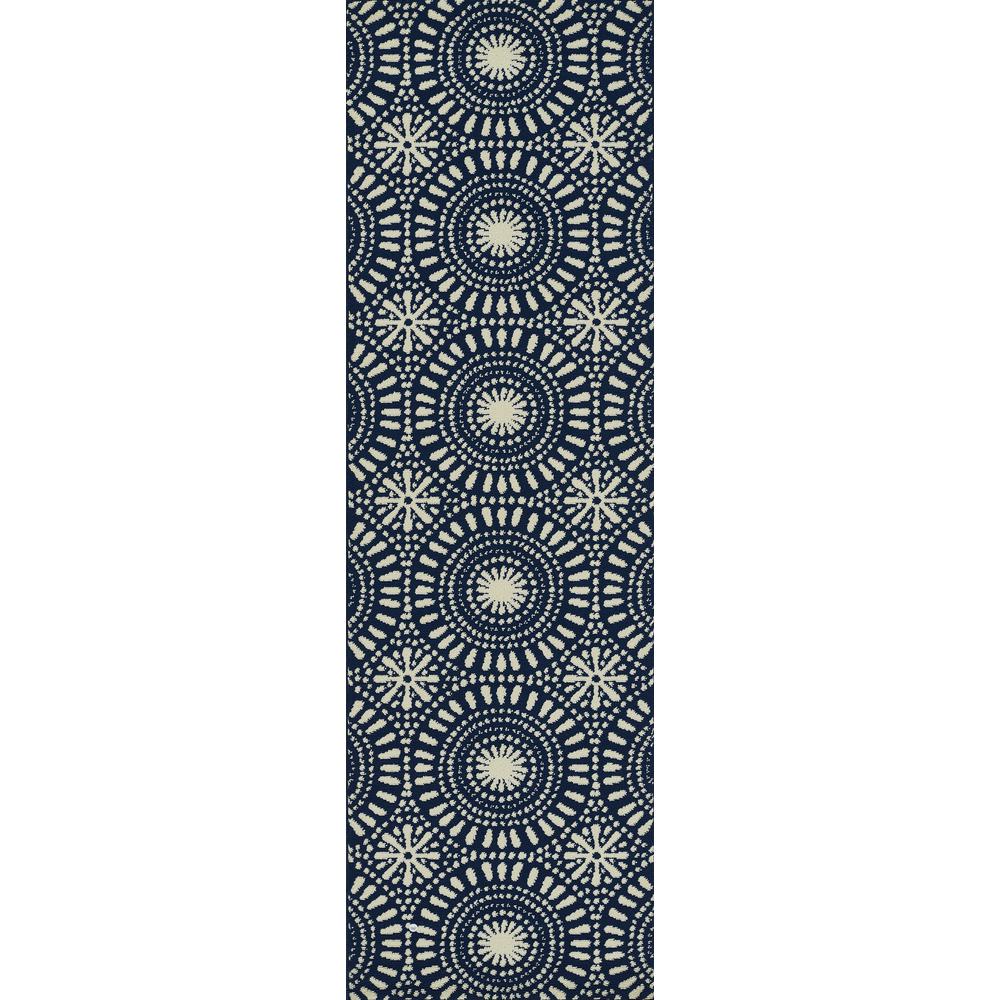 Transitional Rectangle Area Rug, Navy, 5'3" X 7'6". Picture 5