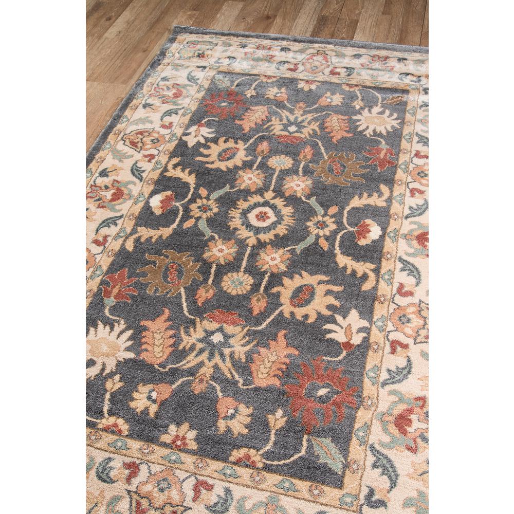 Traditional Rectangle Area Rug, Charcoal, 7'6" X 9'6". Picture 2