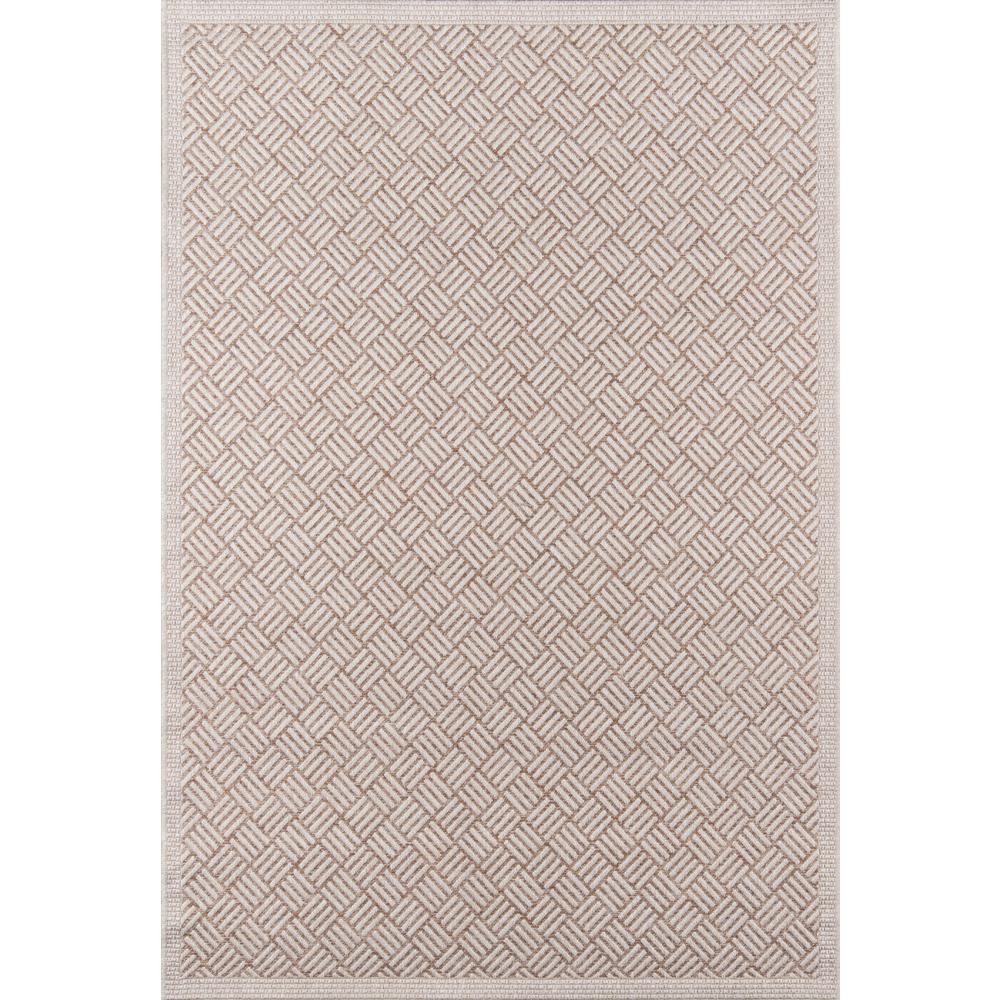 Contemporary Rectangle Area Rug, Tan, 3'11" X 5'7". Picture 1