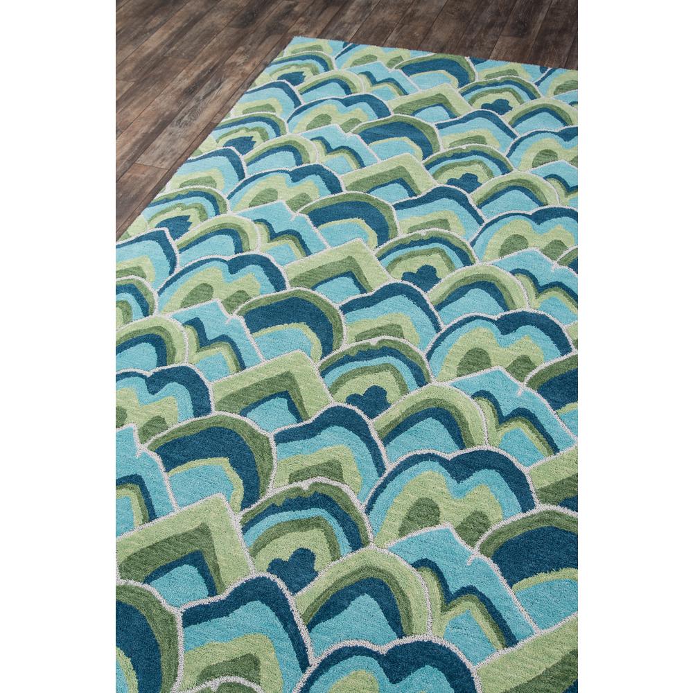Contemporary Rectangle Area Rug, Green, 8' X 10'. Picture 2