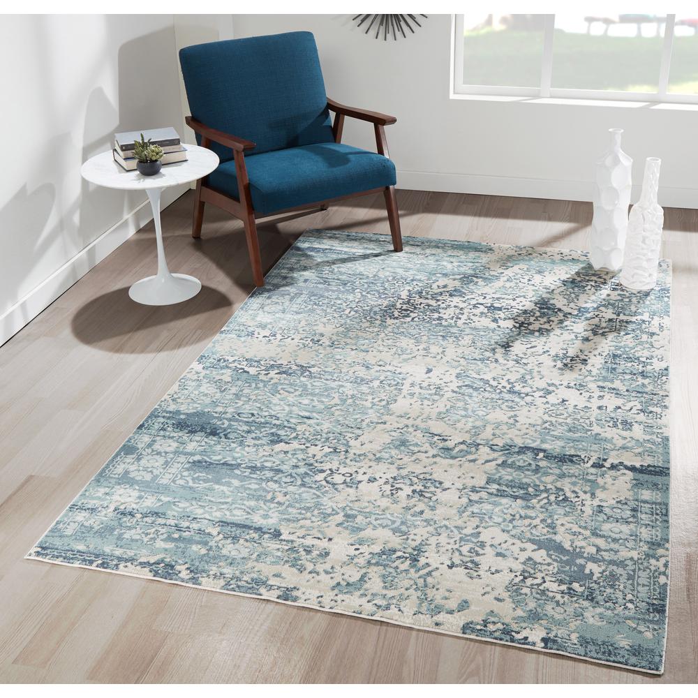 Traditional Runner Area Rug, Blue, 2'2" X 7'7" Runner. Picture 7