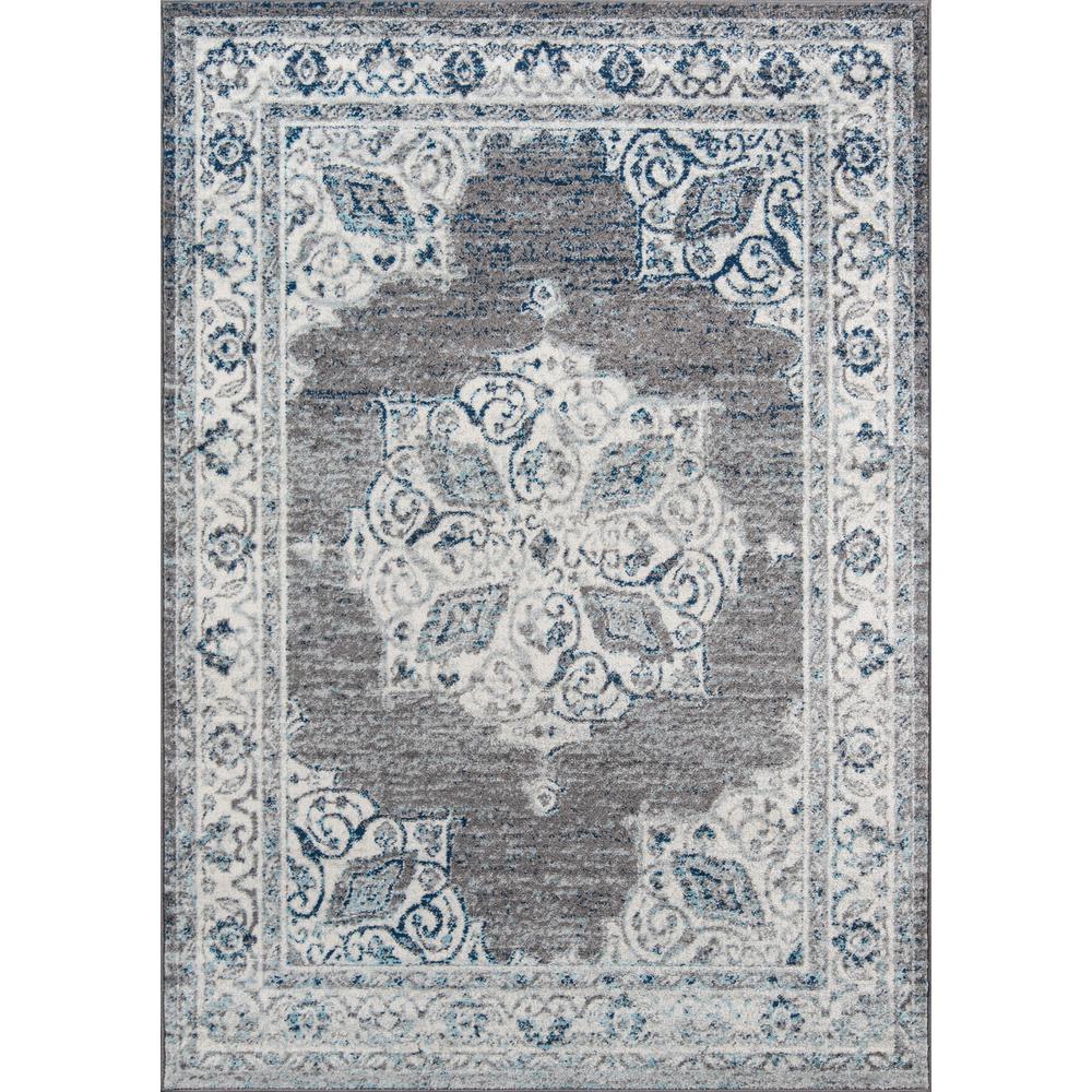 Haley Area Rug, Grey, 9'3" X 12'6". The main picture.