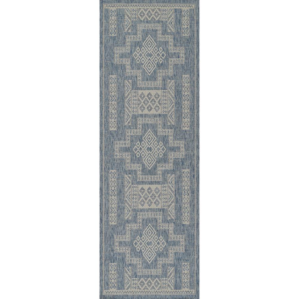 Transitional Rectangle Area Rug, Blue, 5'3" X 7'. Picture 5