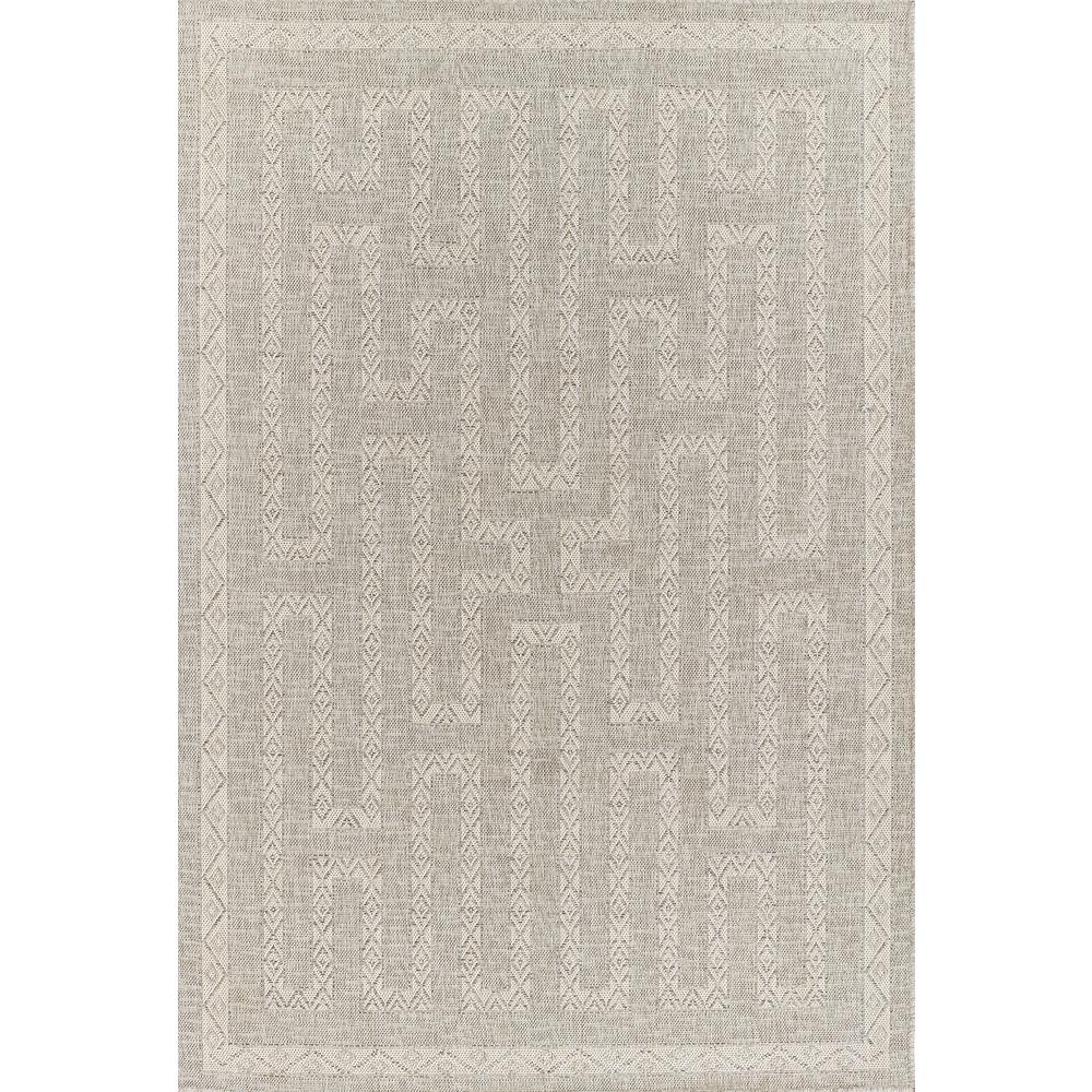 Transitional Rectangle Area Rug, Grey, 5'3" X 7'. Picture 1