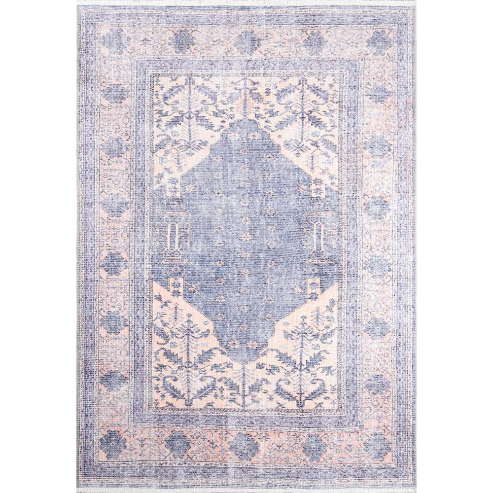 Traditional Rectangle Area Rug, Denim, 5' X 8'. Picture 1