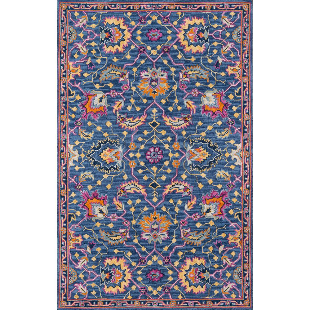 Traditional Rectangle Area Rug, Blue, 6' X 9'. Picture 1