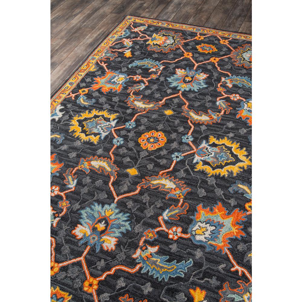 Traditional Rectangle Area Rug, Charcoal, 6' X 9'. Picture 2