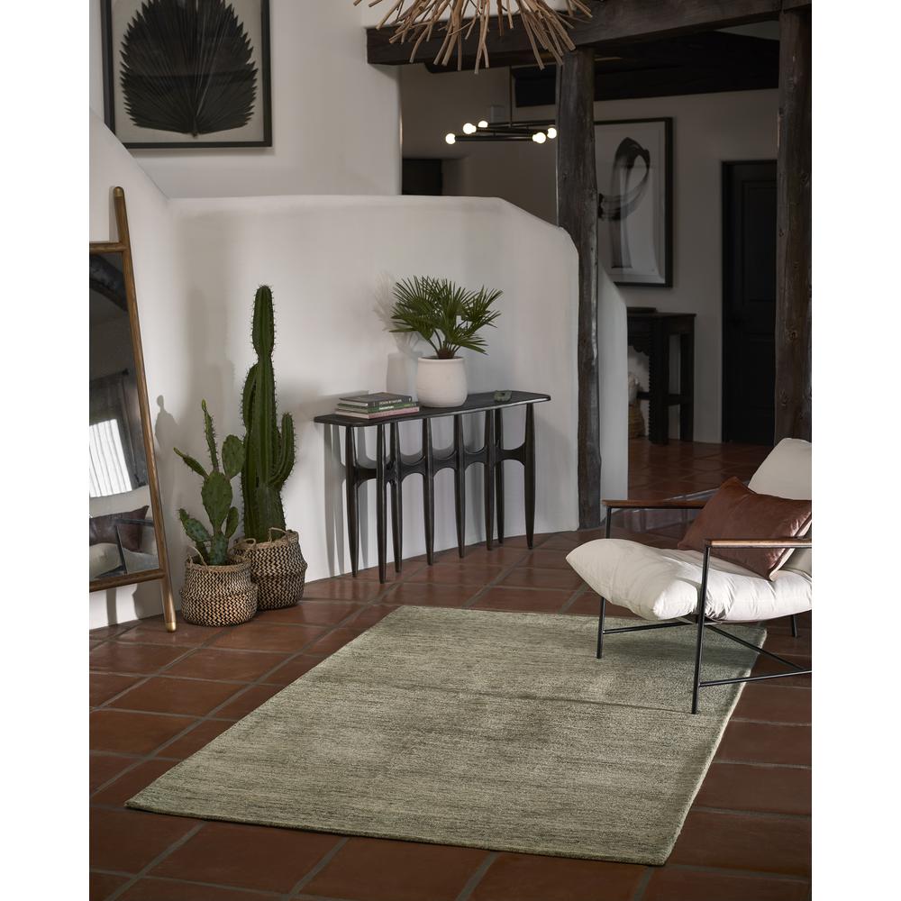Contemporary Rectangle Area Rug, Sage, 5' X 8'. Picture 8