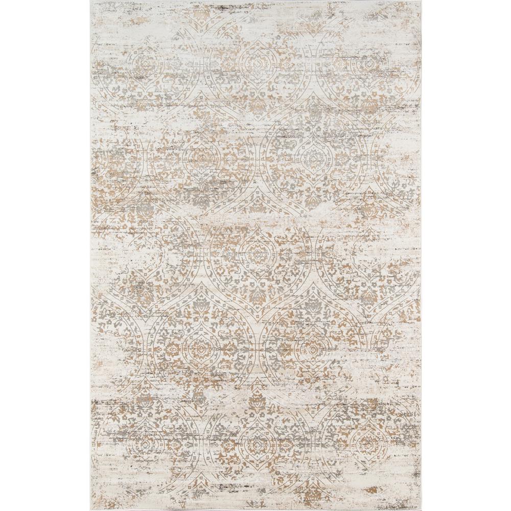 Traditional Rectangle Area Rug, Ivory, 7'6" X 9'6". Picture 1