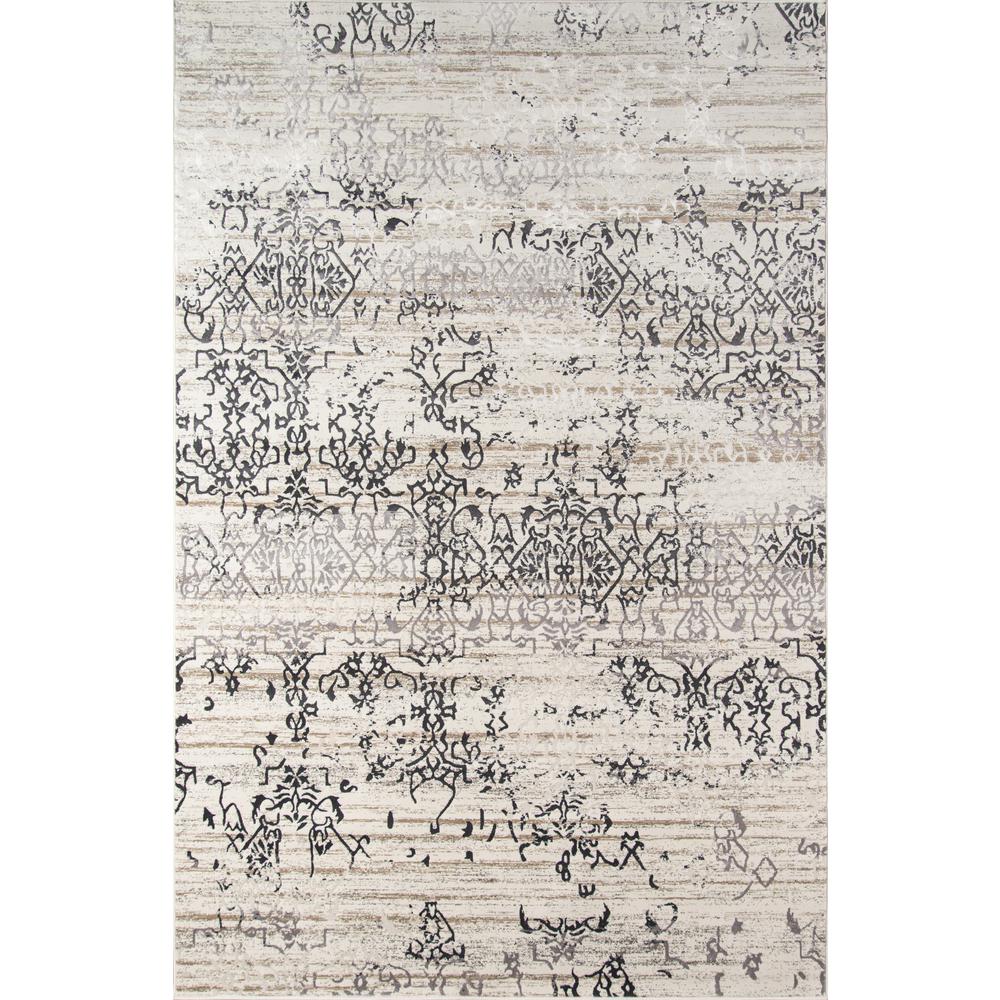 Transitional Rectangle Area Rug, Ivory, 7'6" X 9'6". Picture 1