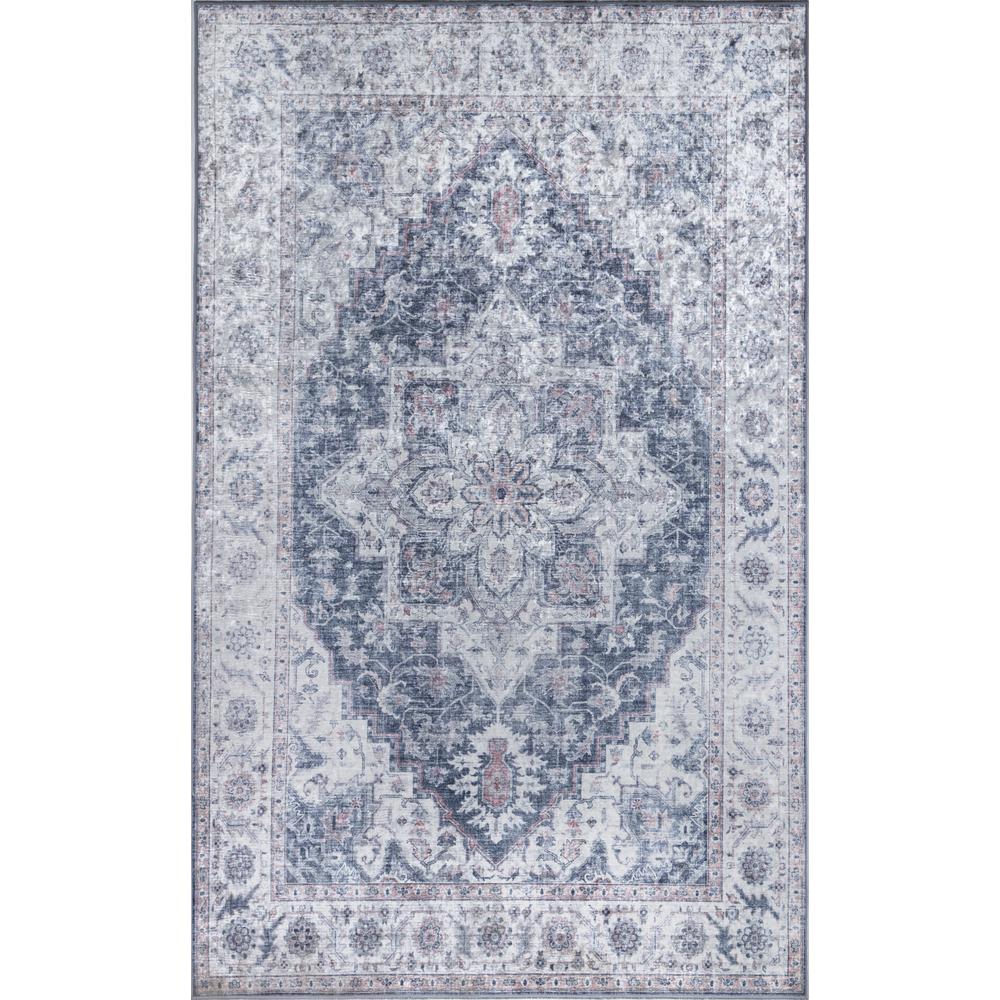 Traditional Rectangle Area Rug, Grey, 6' X 9'. Picture 1