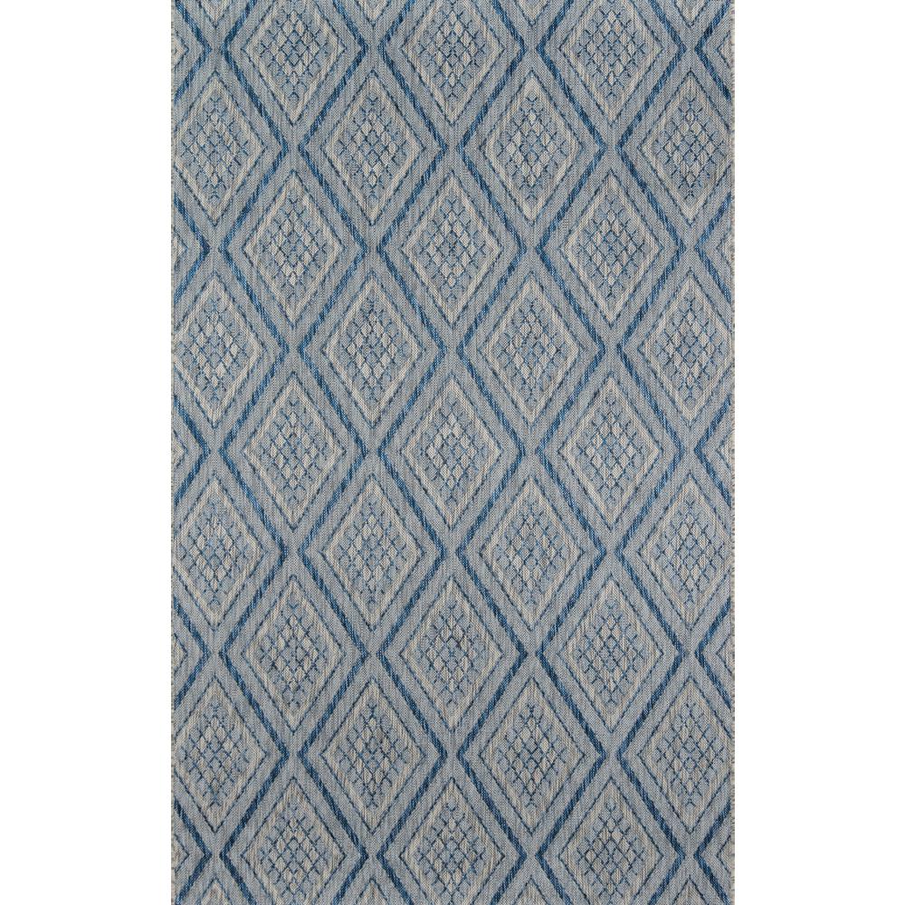 Contemporary Rectangle Area Rug, Blue, 5'3" X 7'6". Picture 1