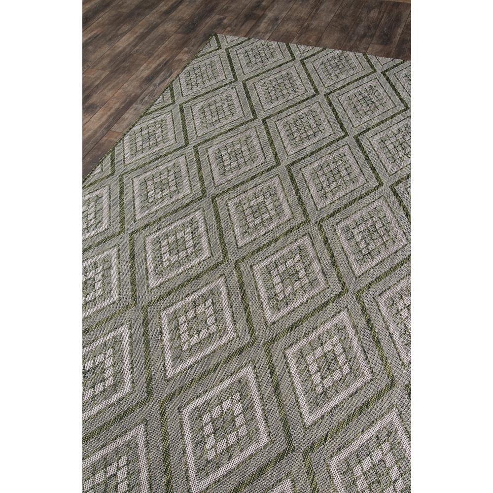 Contemporary Rectangle Area Rug, Green, 5'3" X 7'6". Picture 2