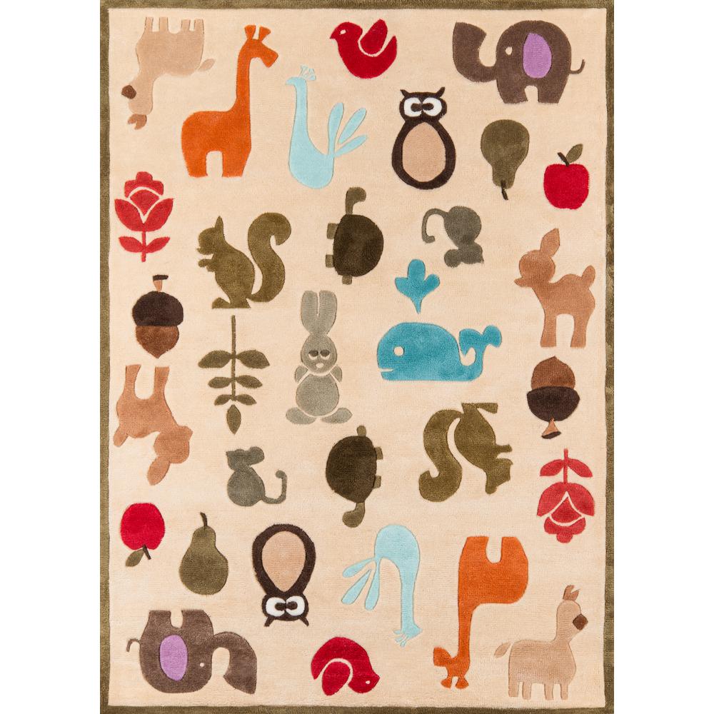 Lil Mo Whimsy Area Rug, Ivory, 5' X 7'. Picture 1