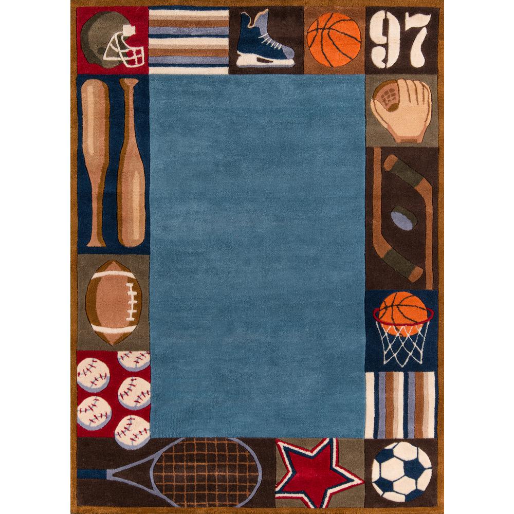 Lil Mo Whimsy Area Rug, Denim, 5' X 7'. Picture 1
