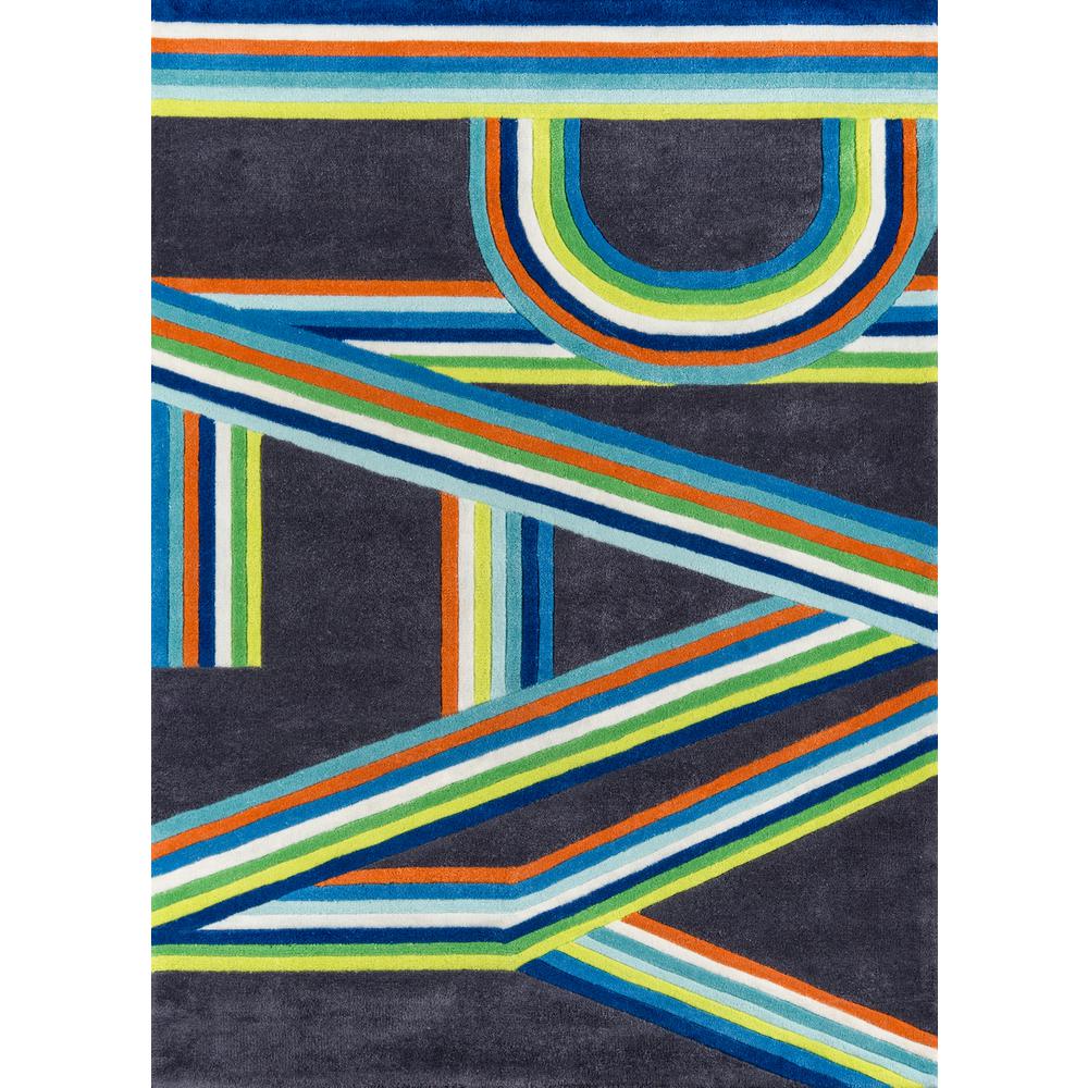 Lil Mo Hipster Area Rug, Blue, 5' X 7'. Picture 1