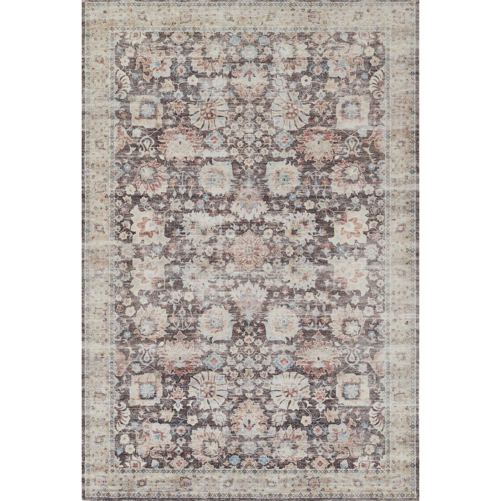 Traditional Rectangle Area Rug, Brown, 6'6" X 9'. Picture 1