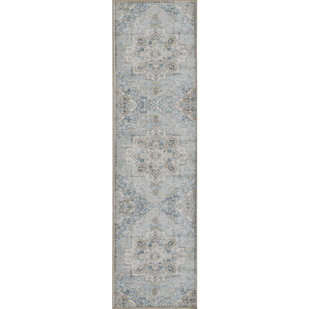 Traditional Rectangle Area Rug, Light Blue, 5' X 7'6". Picture 5