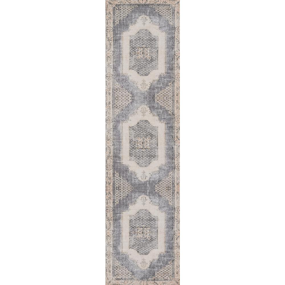 Traditional Rectangle Area Rug, Denim, 5' X 7'6". Picture 5
