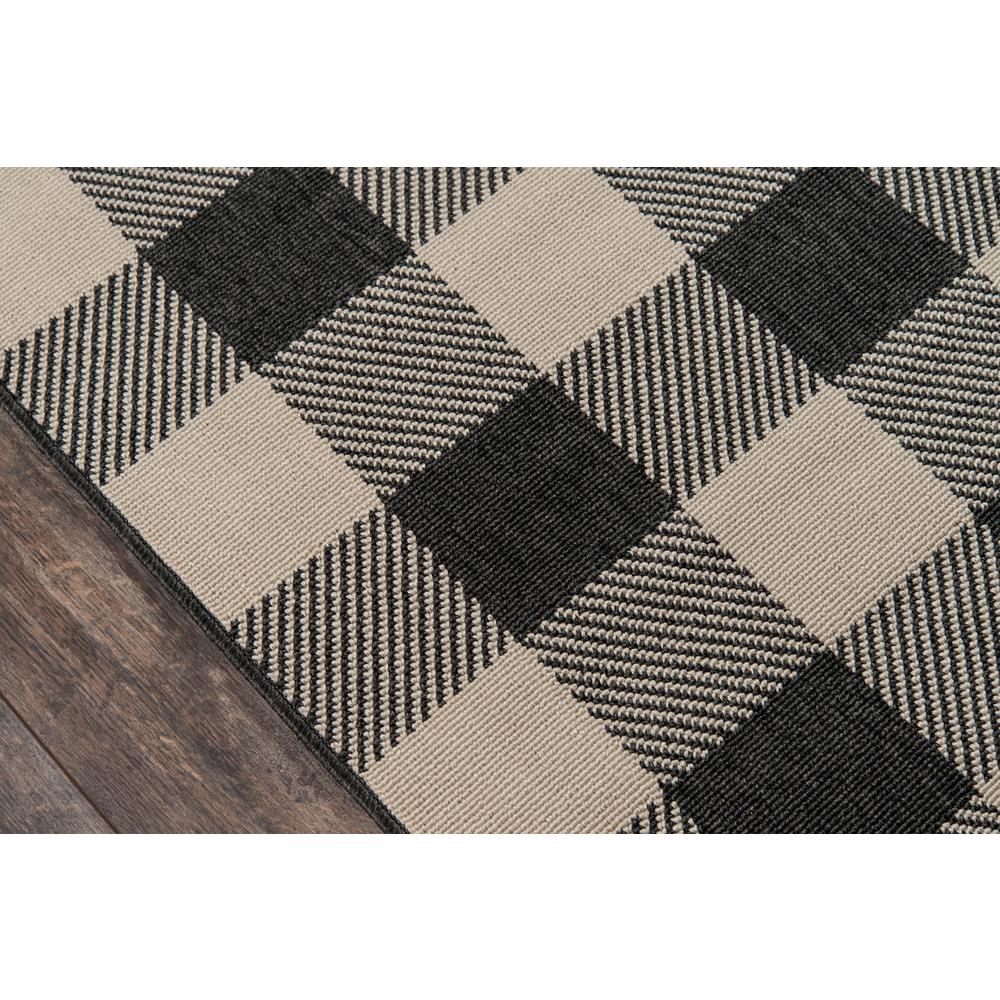 Modern Rectangle Area Rug, Charcoal, 6'7" X 9'6". Picture 3