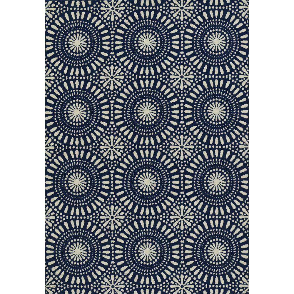 Transitional Rectangle Area Rug, Navy, 6'7" X 9'6". Picture 1