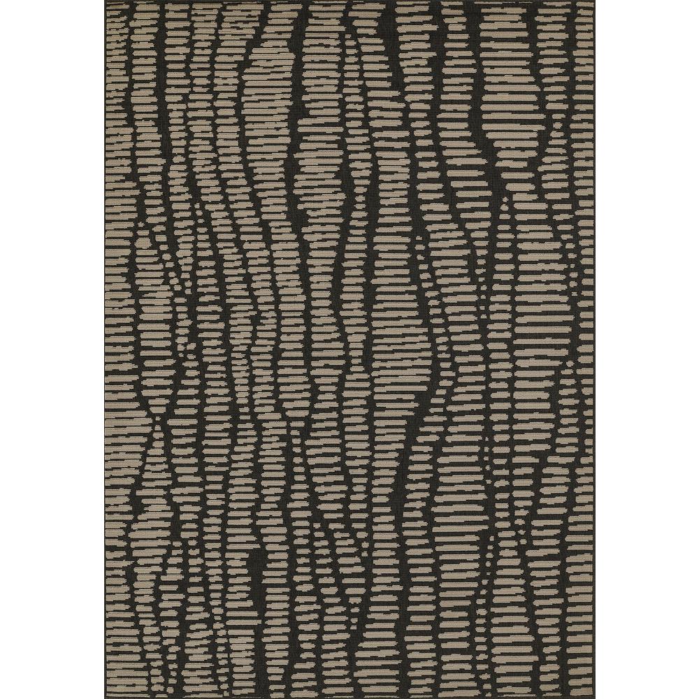 Contemporary Rectangle Area Rug, Charcoal, 6'7" X 9'6". Picture 1