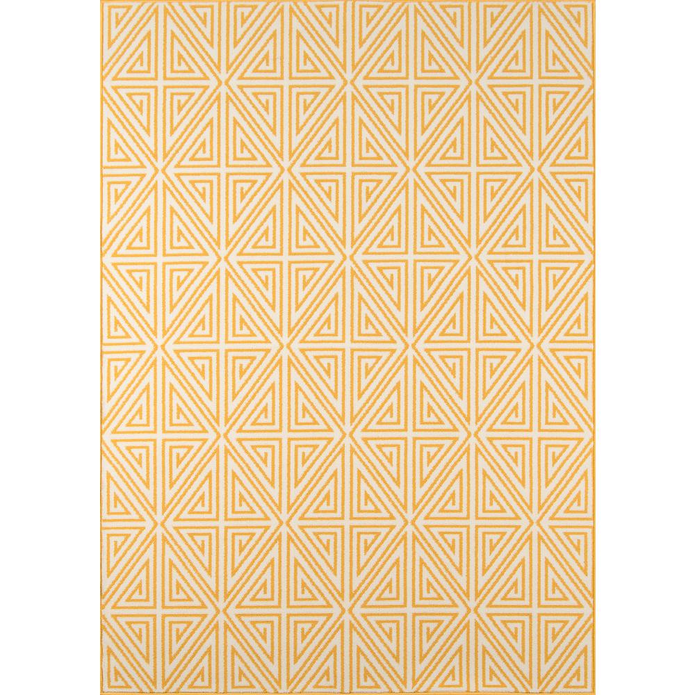 Contemporary Rectangle Area Rug, Yellow, 6'7" X 9'6". Picture 1