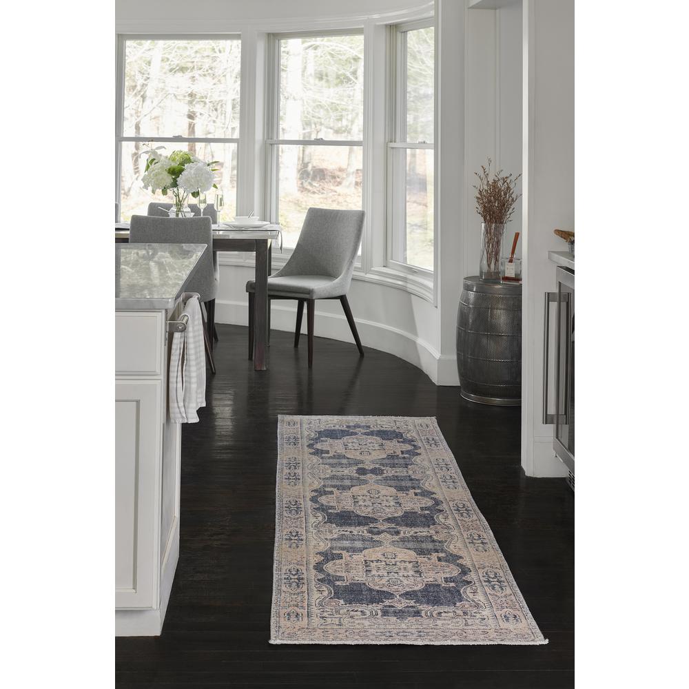Traditional Rectangle Area Rug, Navy, 9'6" X 12'6". Picture 10