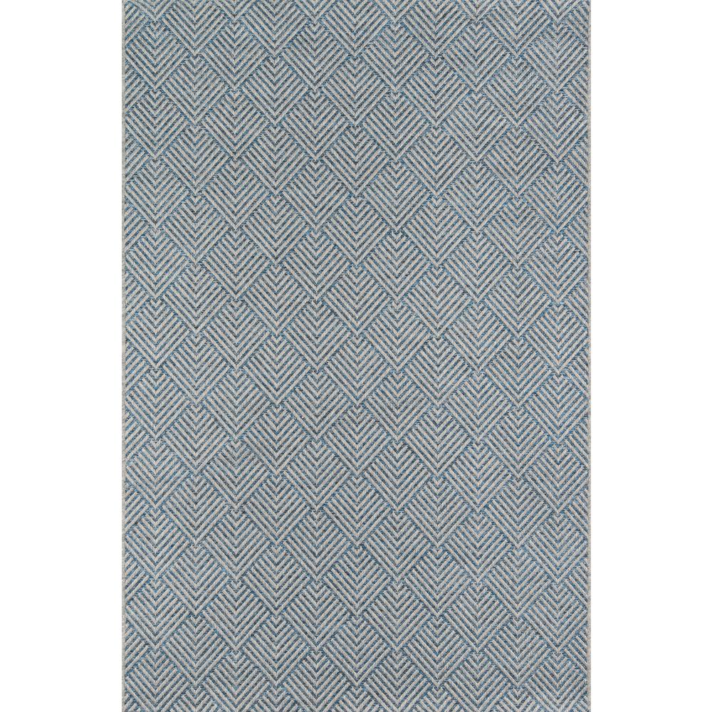 Contemporary Rectangle Area Rug, Blue, 5' X 7'6". Picture 1