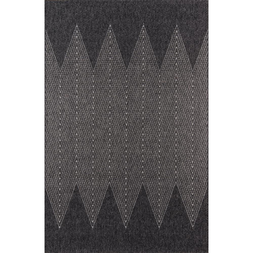 Contemporary Rectangle Area Rug, Charcoal, 5' X 7'6". Picture 1