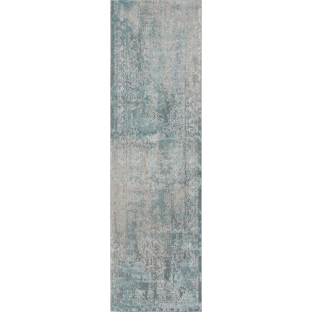 Traditional Rectangle Area Rug, Light Blue, 8'11" X 12'6". Picture 6
