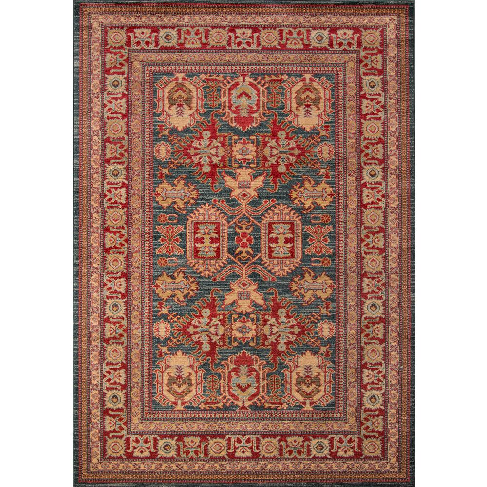 Traditional Rectangle Area Rug, Blue, 9'3" X 12'6". Picture 1