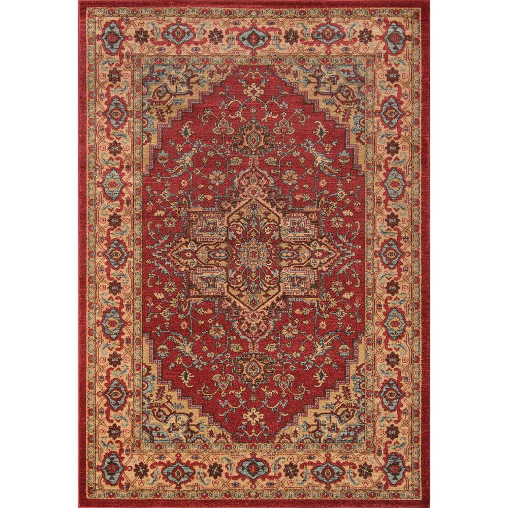Traditional Rectangle Area Rug, Red, 9'3" X 12'6". Picture 1