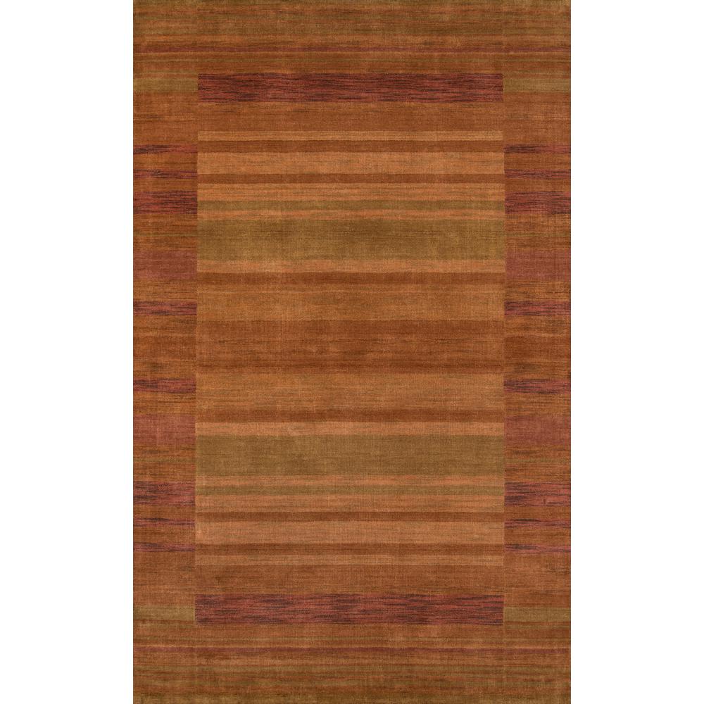 Contemporary Rectangle Area Rug, Rust, 8' X 11'. Picture 1
