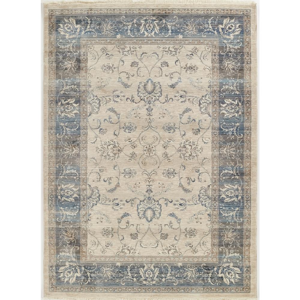 Traditional Rectangle Area Rug, Blue, 5' X 7'9". Picture 1