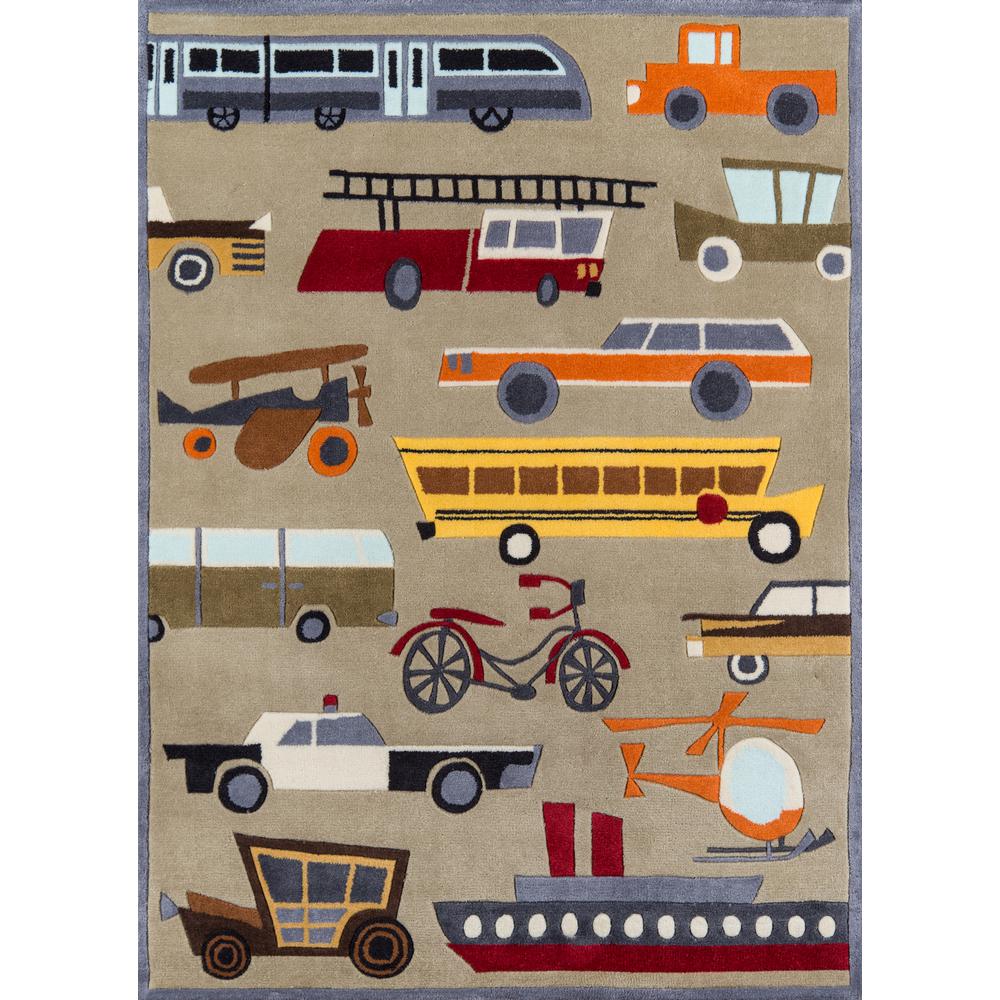 Lil Mo Whimsy Area Rug, Concrete, 8' X 10'. Picture 1