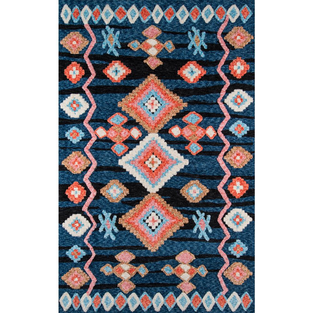 Contemporary Rectangle Area Rug, Navy, 9' X 12'. Picture 1