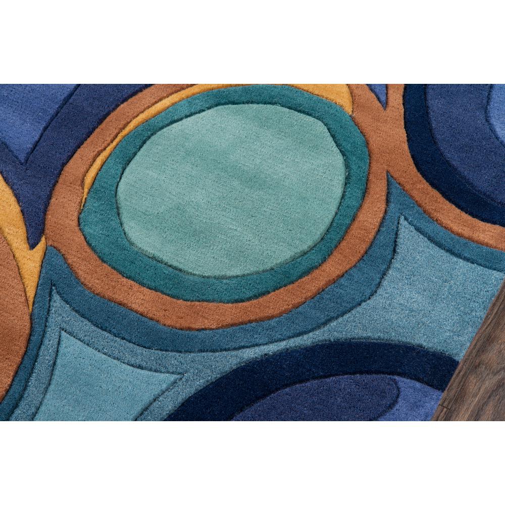 New Wave Area Rug, Blue, 5'9" X 5'9" Round. Picture 3