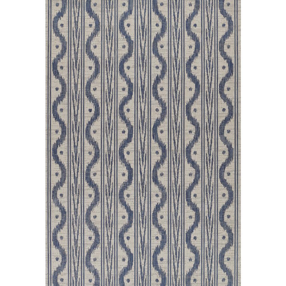 Transitional Rectangle Area Rug, Blue, 6'6" X 9'. Picture 1
