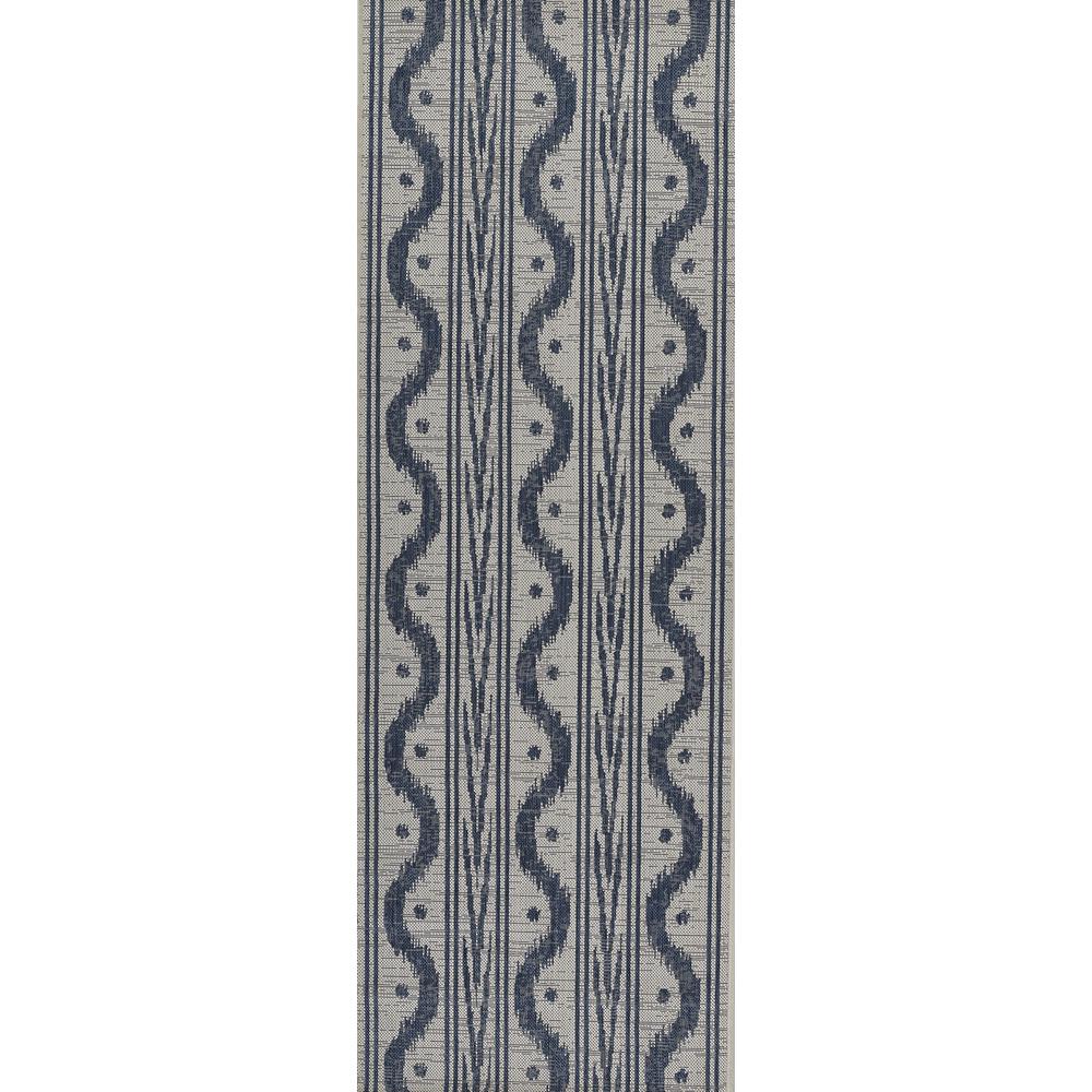 Transitional Rectangle Area Rug, Blue, 6'6" X 9'. Picture 5