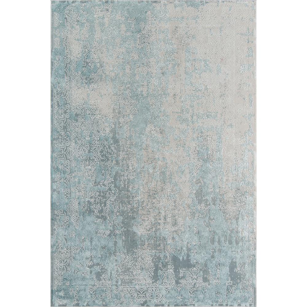 Traditional Rectangle Area Rug, Light Blue, 3'10" X 5'7". Picture 1