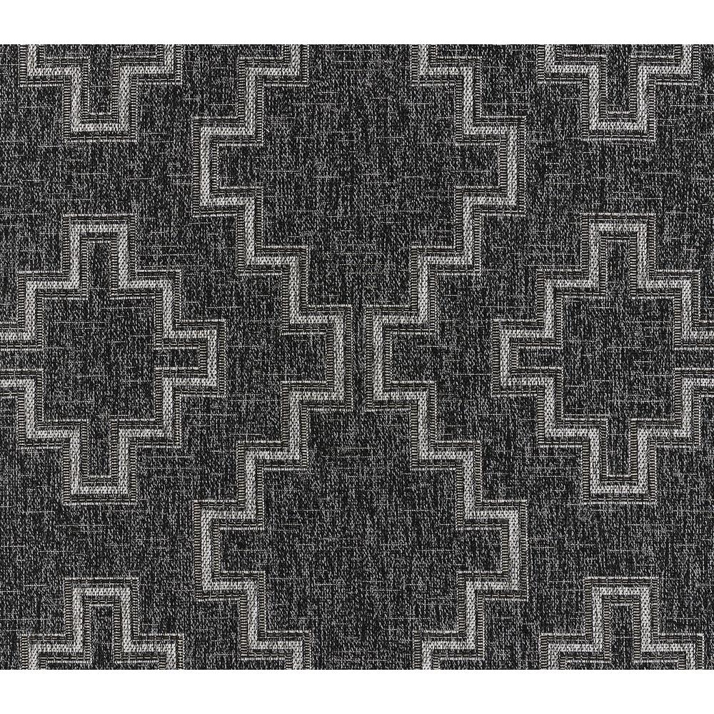 Transitional Rectangle Area Rug, Black, 8' X 10'. Picture 7