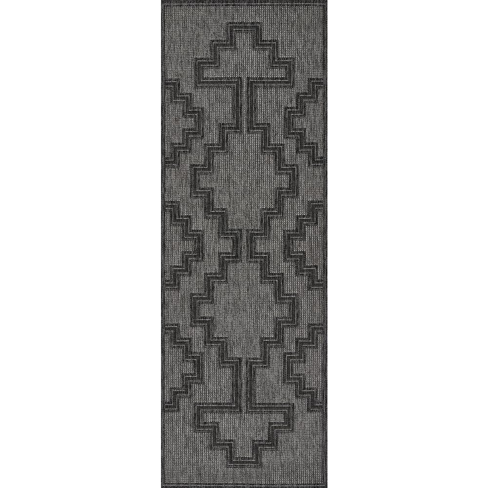 Transitional Rectangle Area Rug, Charcoal, 8' X 10'. Picture 5