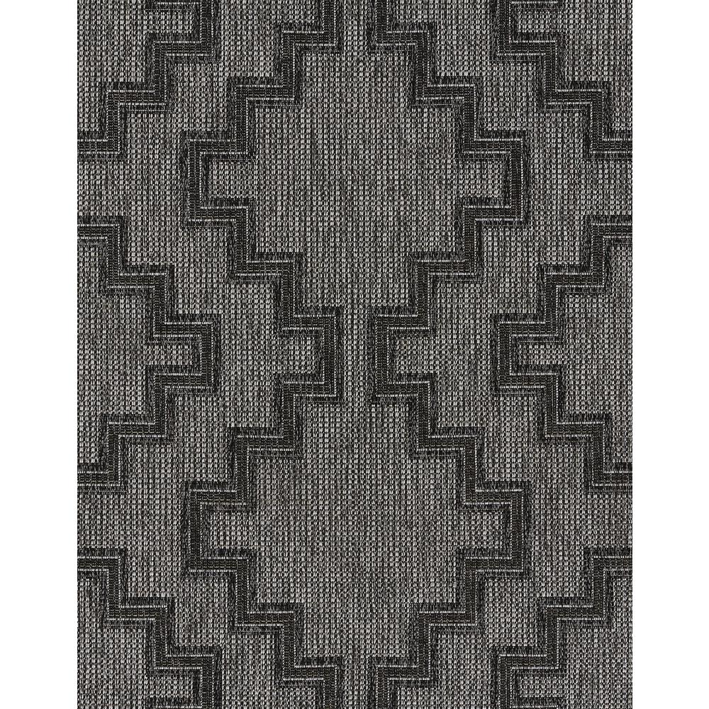 Transitional Rectangle Area Rug, Charcoal, 8' X 10'. Picture 7